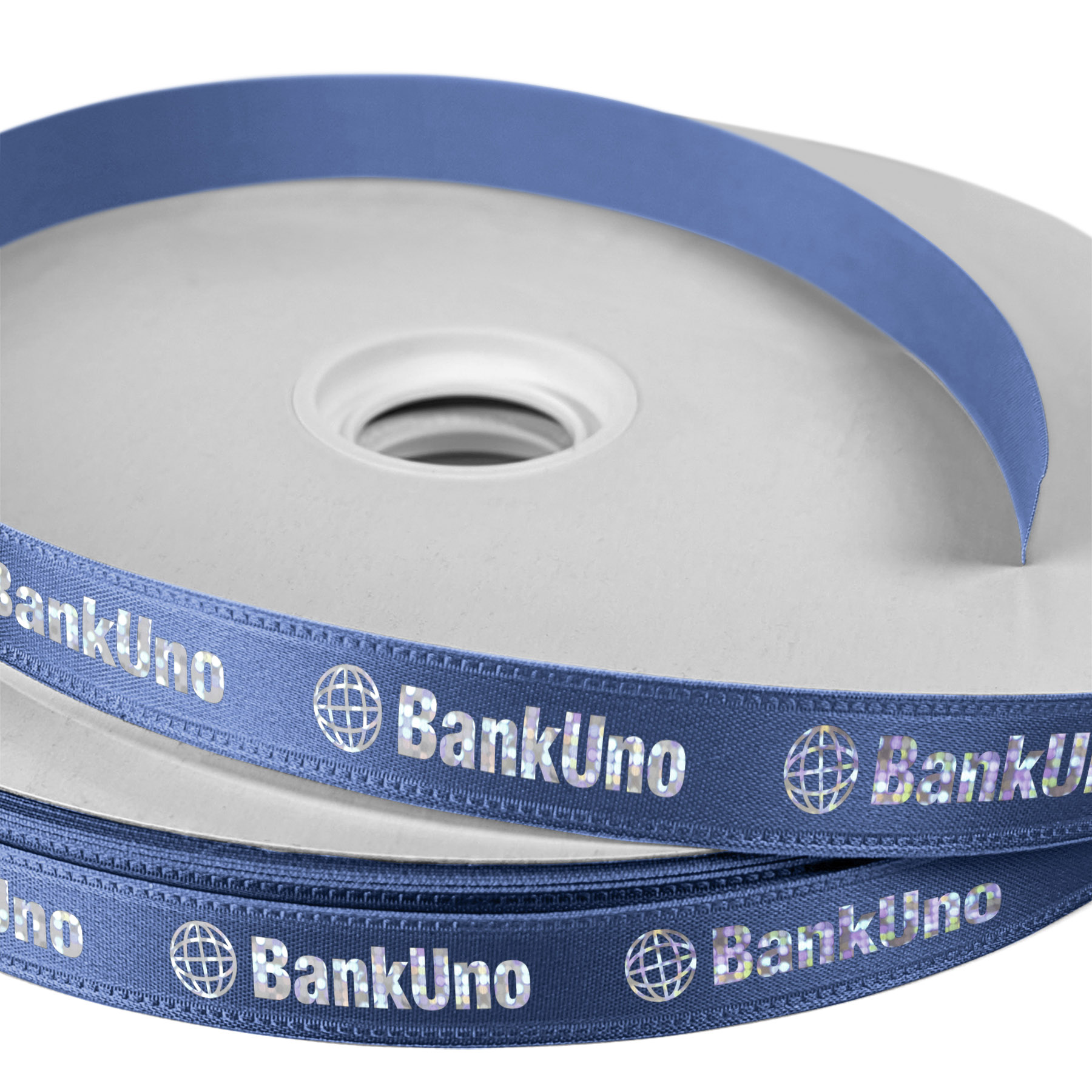 5/8" Badge Satin Ribbon - 50yd Roll - Foil Print 34