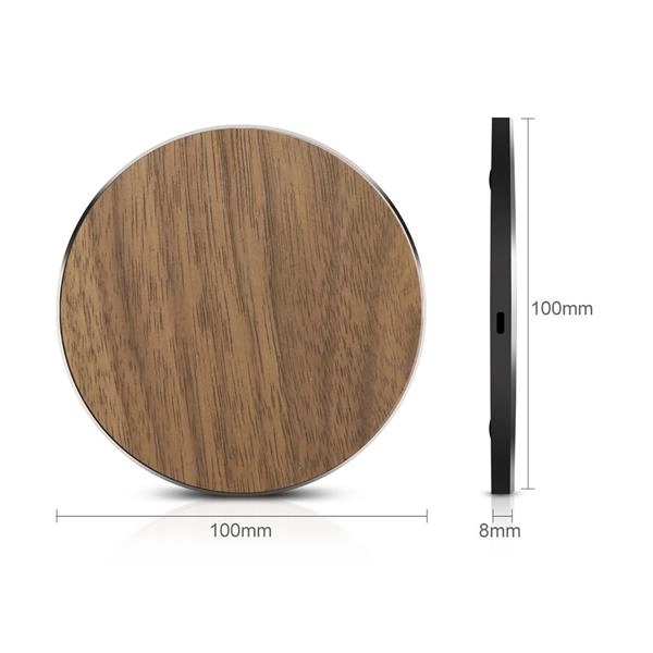 Wooden Slim QI Fast Wireless Charger Pad (10W) 5