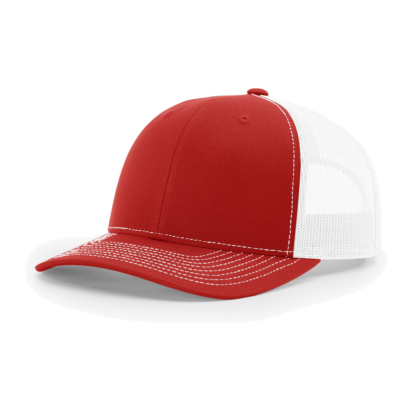 Richardson 112 6-Panel Snapback Trucker Hat w/Leatherette Adhesive Patches or Embroidery 103
