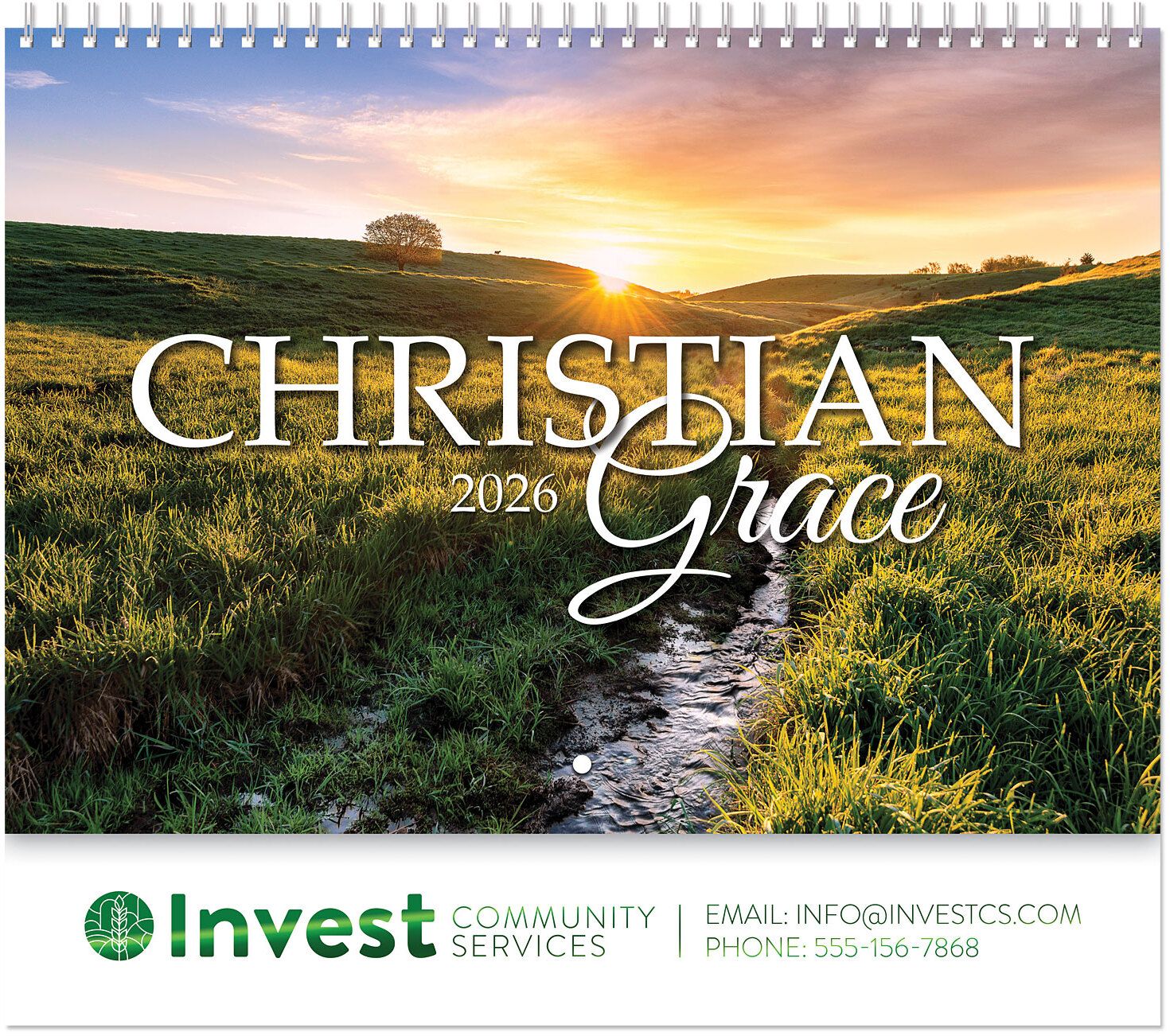 CHRISTIAN GRACE SPIRAL WALL CALENDAR 6