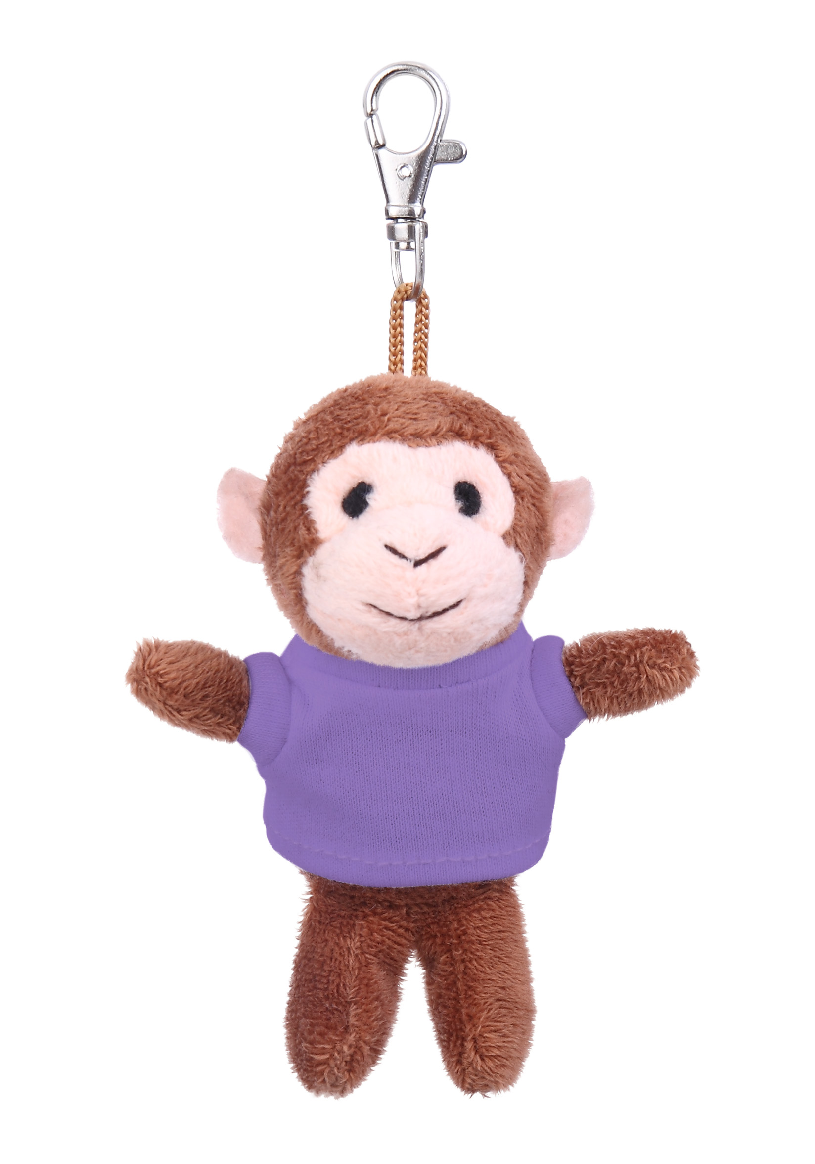 Soft Plush Monkey Keychain with Tee 8