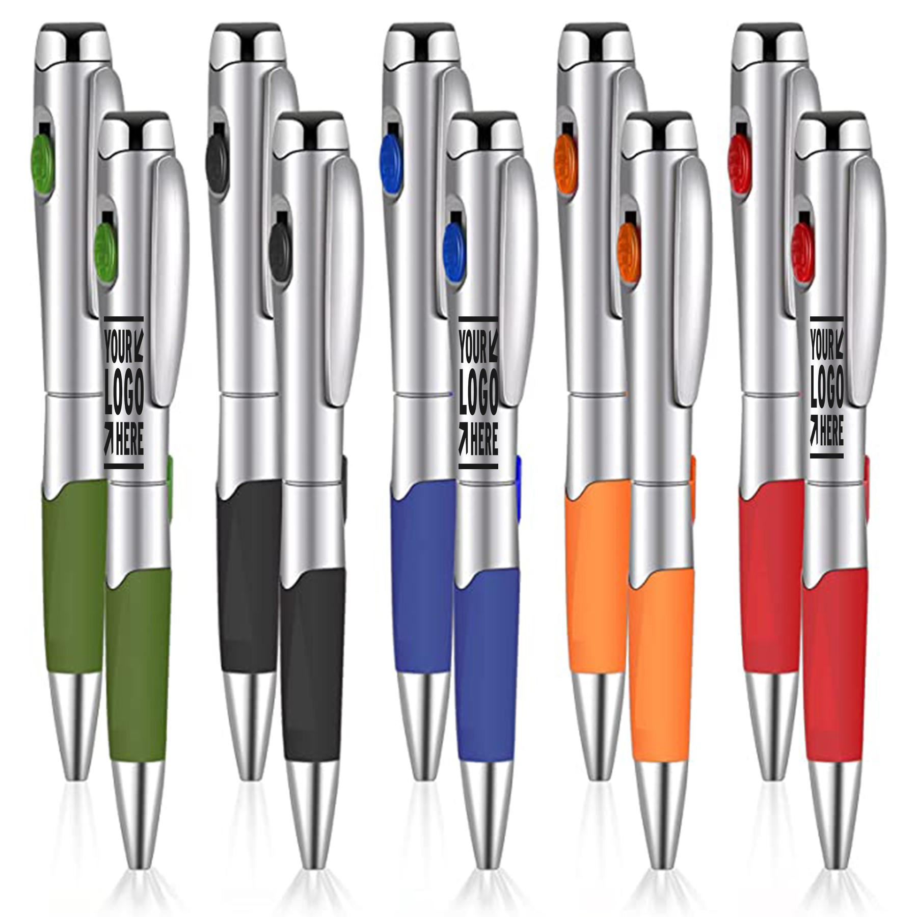 Black Ink Flashlight Ballpoint Pen