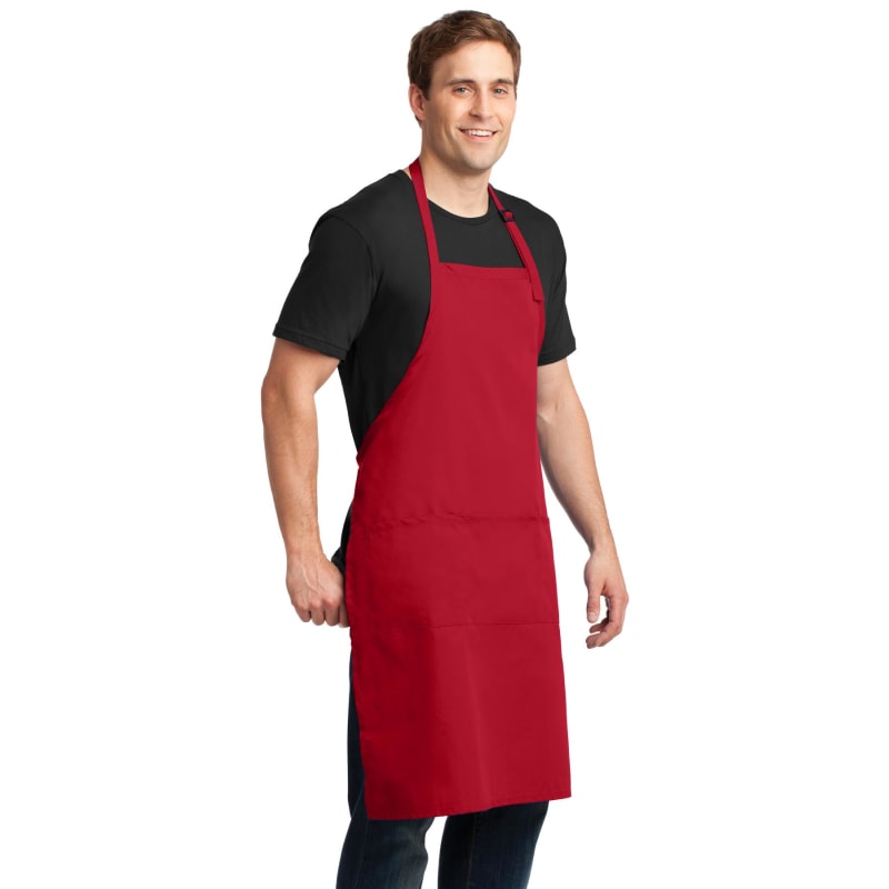Port Authority Easy Care Extra Long Bib Apron With Stain Release. 32