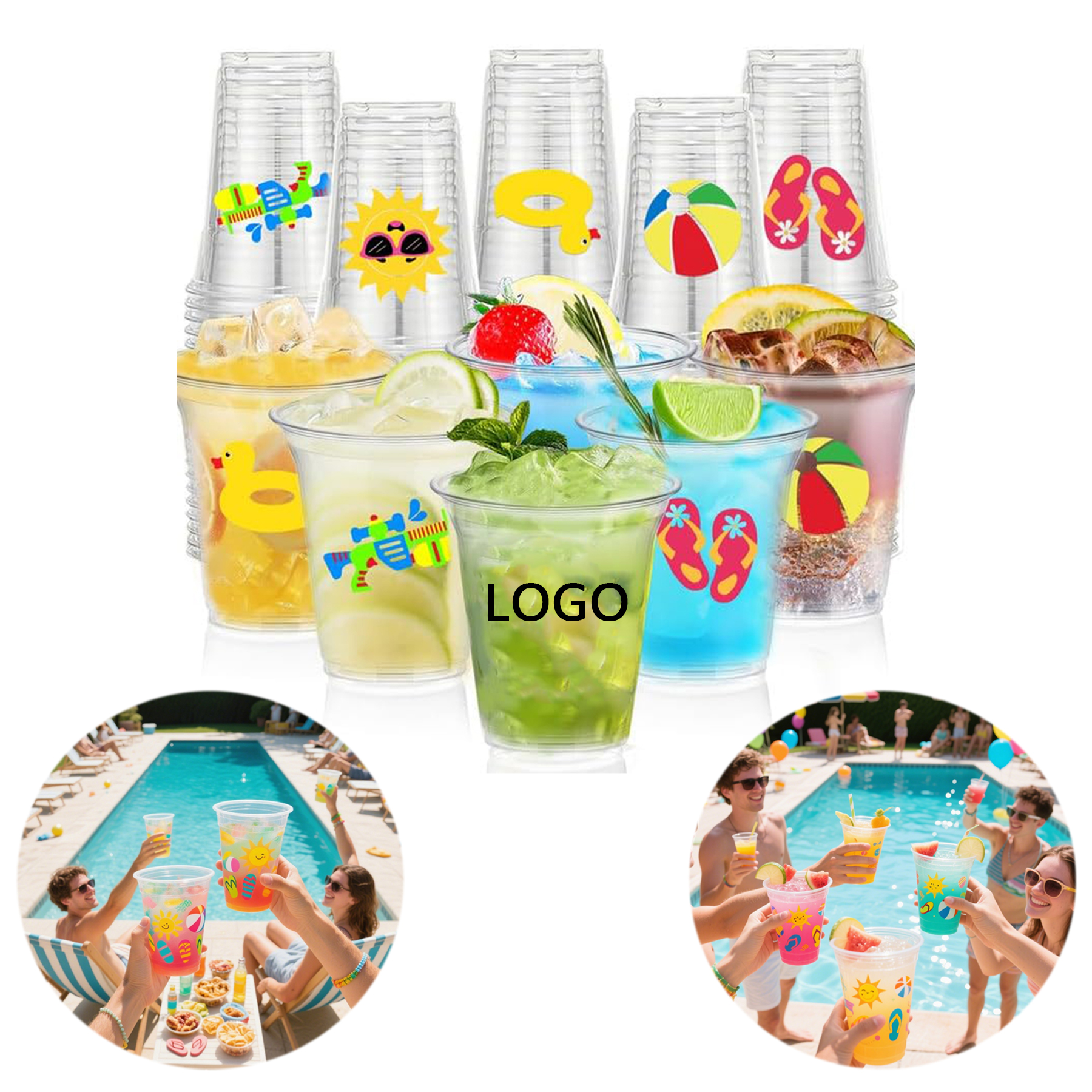 Party Disposable Clear Plastic Cups 2