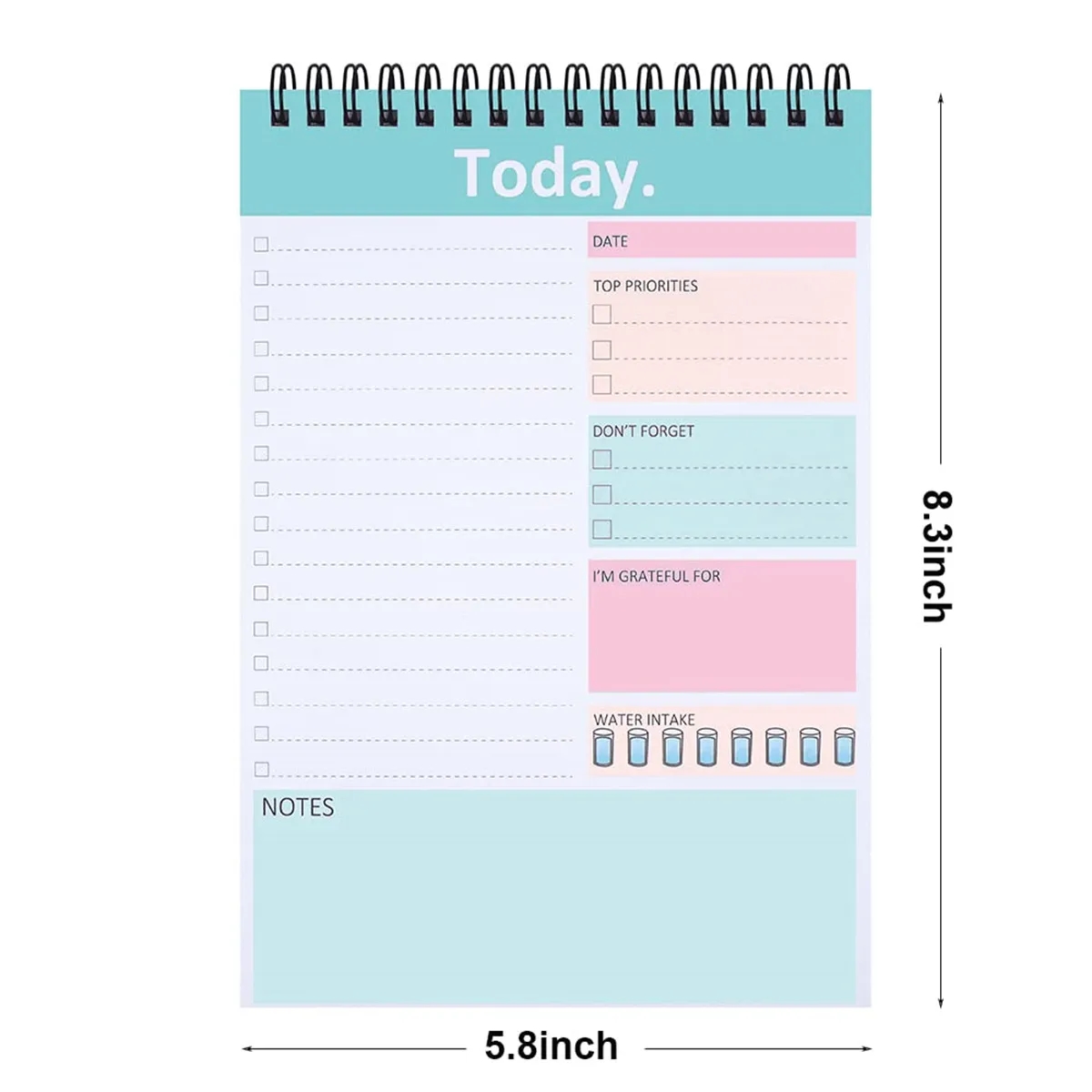 Daily Planner Notepad Undated 52 Sheets 5