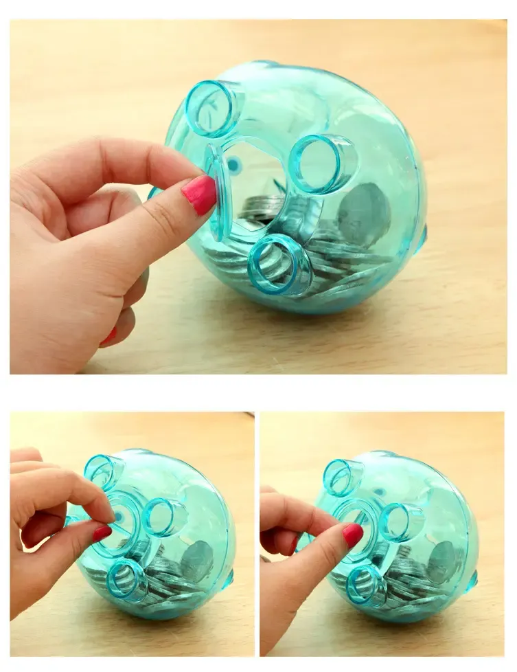 Mini Clear Piggy Coin Money Bank 1