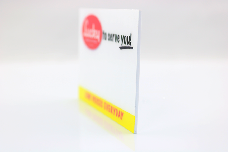 1.5" x 3" White Plastic Reusable Badge 2