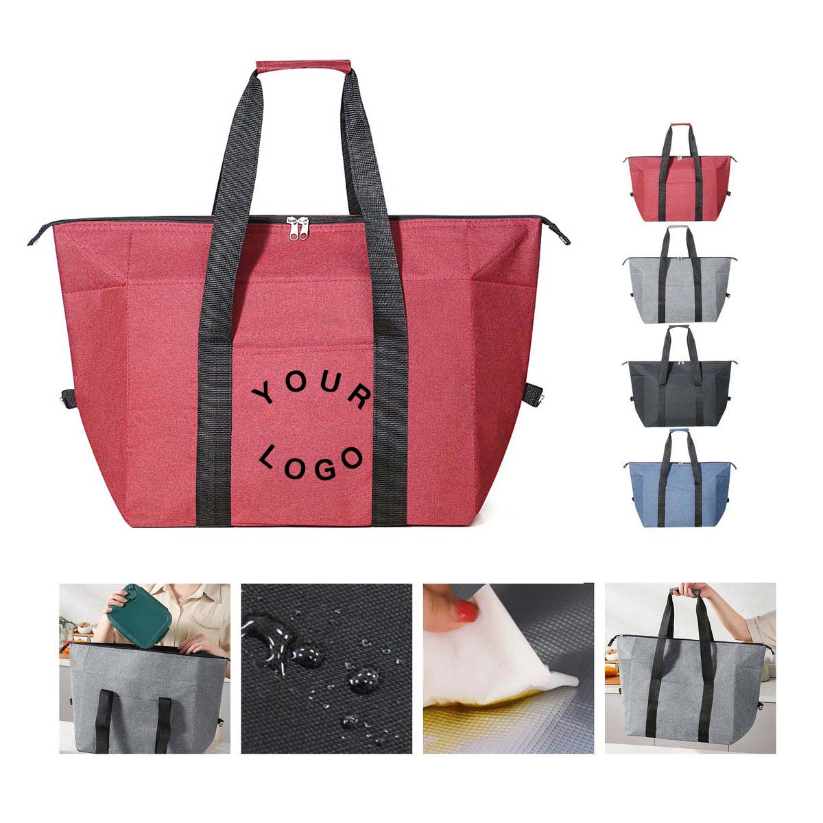 Oxford Fabric Cooler Bag with Aluminum Foil Lining 2