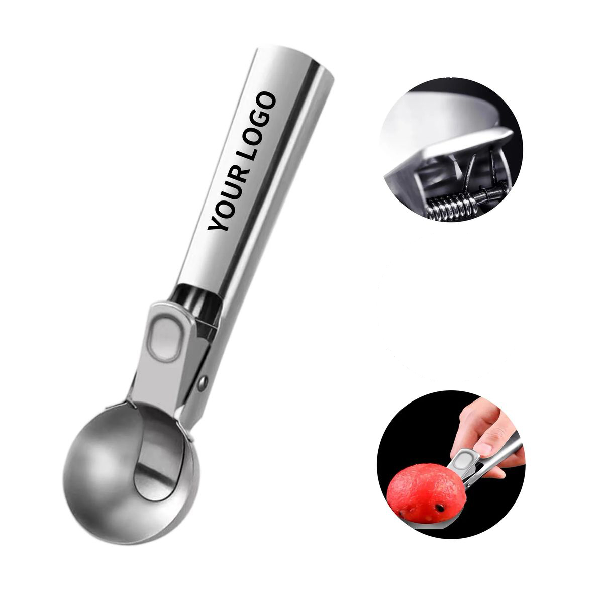 Stainless Steel Dessert Scoop for Hard Foods 3