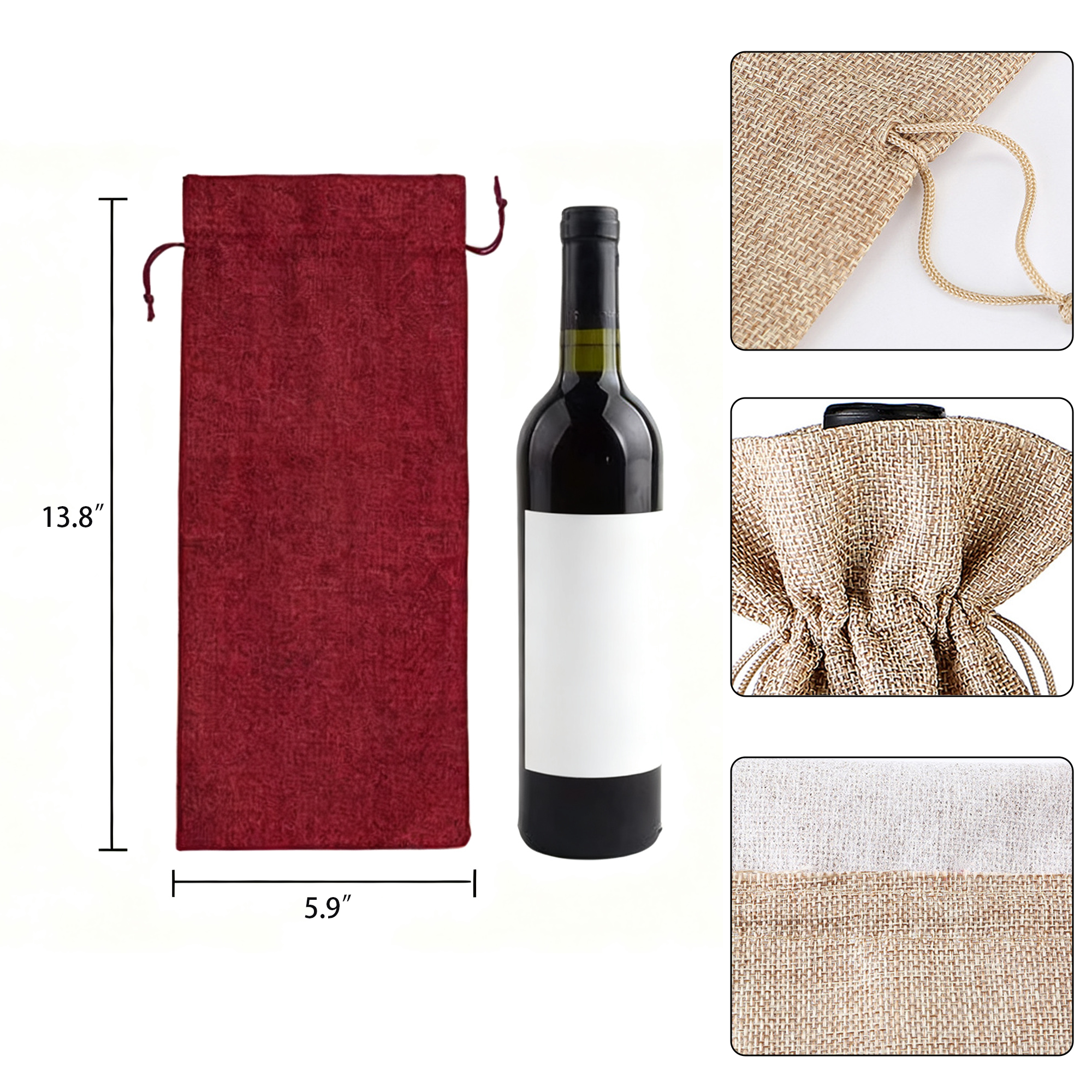 MOQ30 Exquisite Colorful Wine Gift Bags 6