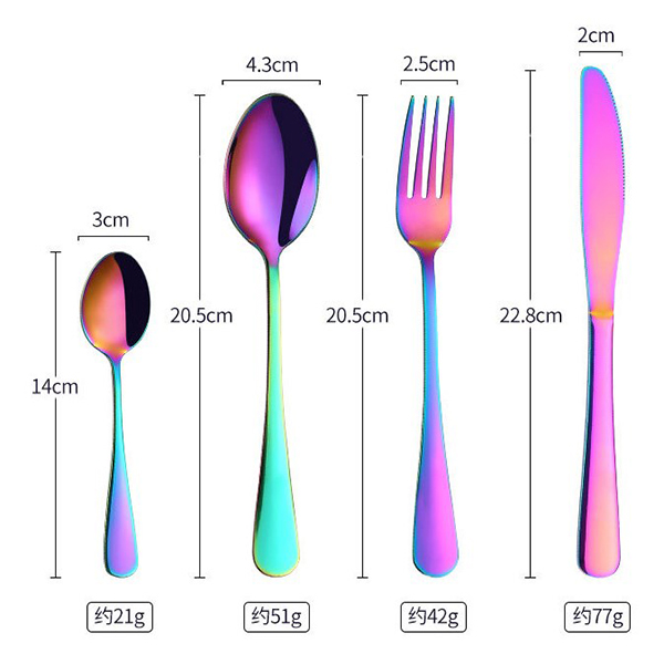 Dinnerware Portable Reusable Flatware Set 24-Piece 3