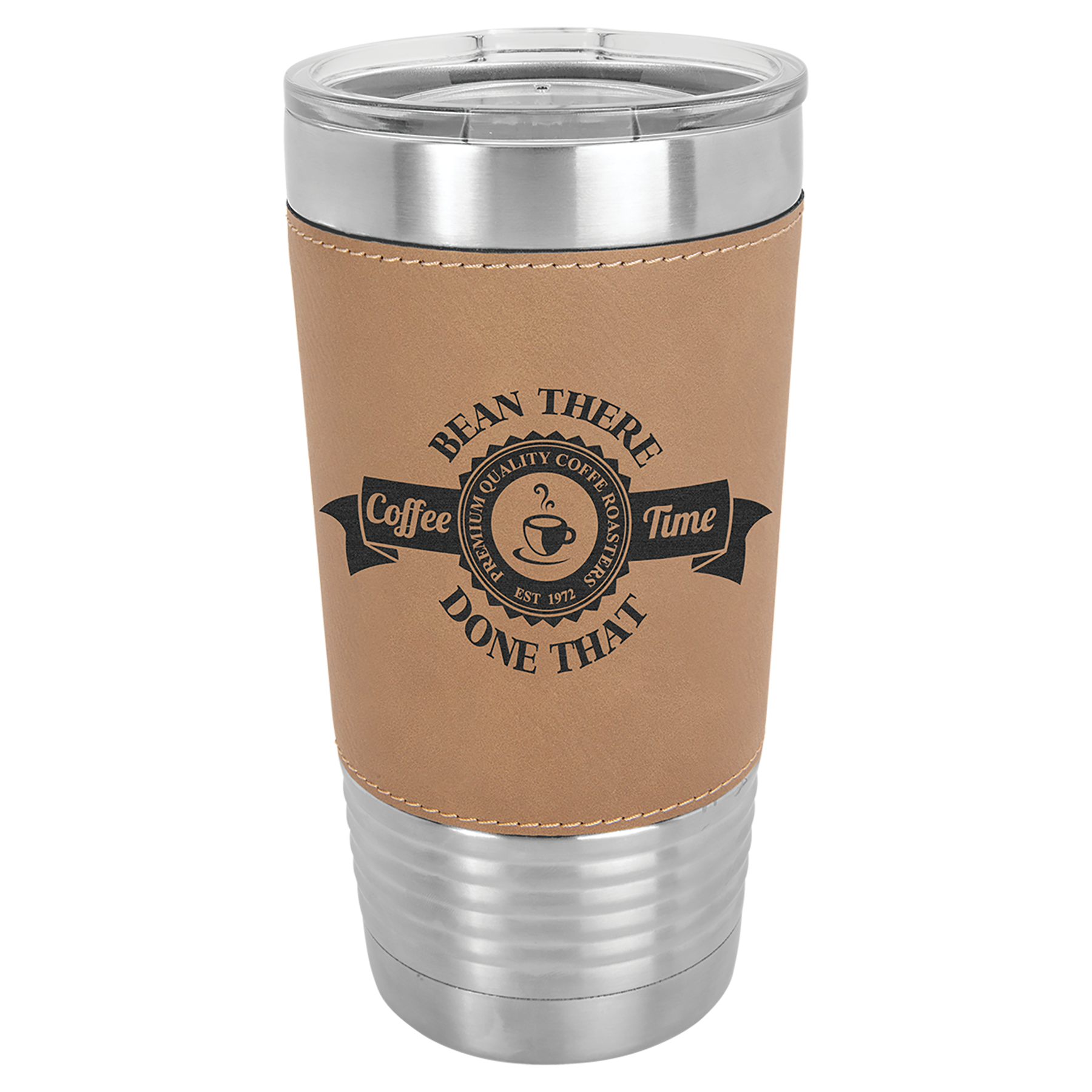 20 oz Laserable Leatherette Polar Camel Tumbler w/ Clear Lid 21