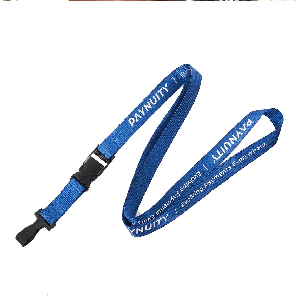 3/4" Curved Breakaway Lanyard With Nylon J Hook 1