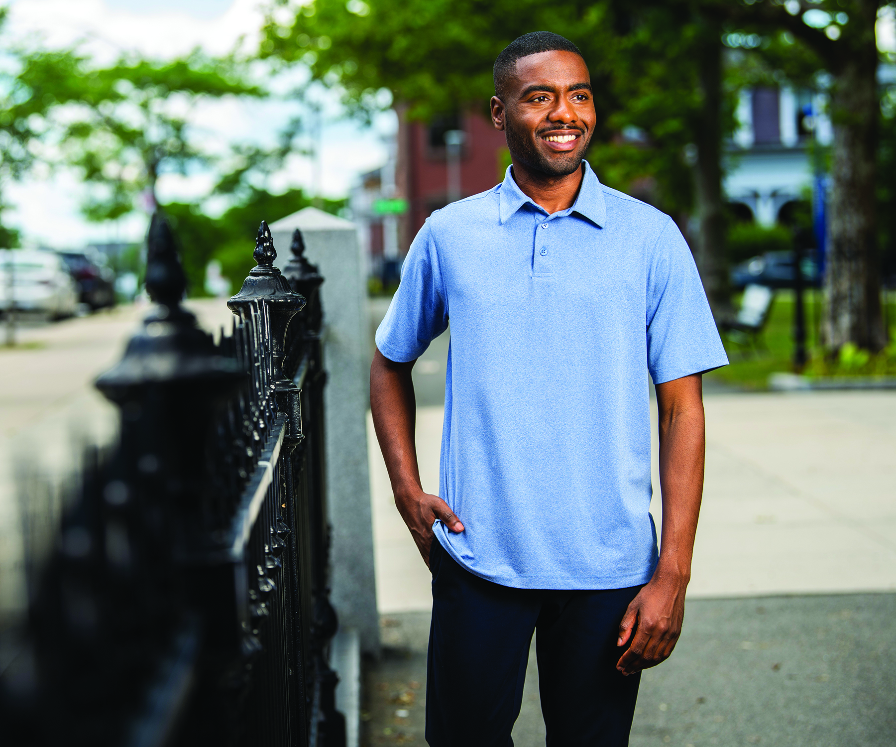 Men's Heathered Eco-Logic Stretch Polo 15