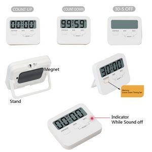 Round Mechanical Countdown Clock Timer Alarm With 60 Minute Capacity 7