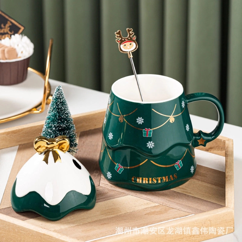 Christmas Tree Shaped Coffee Ceramic Mug 1