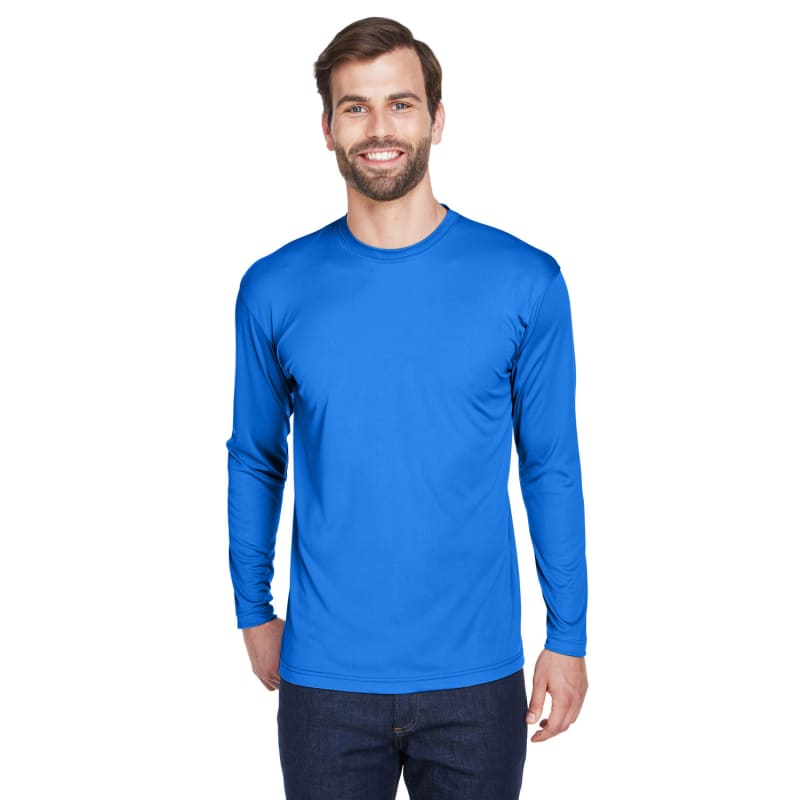 UltraClub Adult Cool & Dry Sport Long-Sleeve Performance Interlock T-Shirt 80