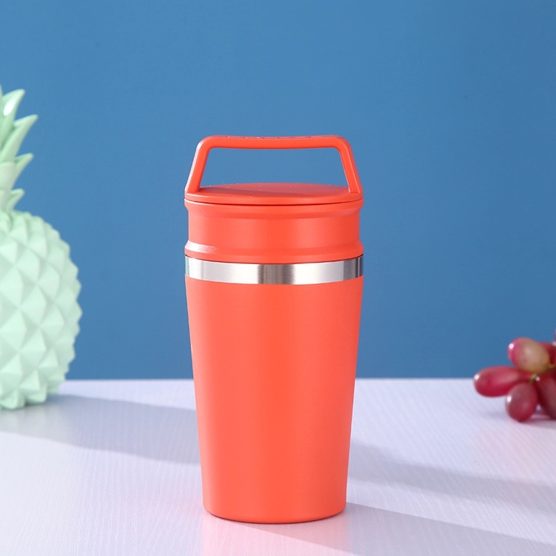 Custom 12 oz Stainless Steel Travel Mug With Handle 7