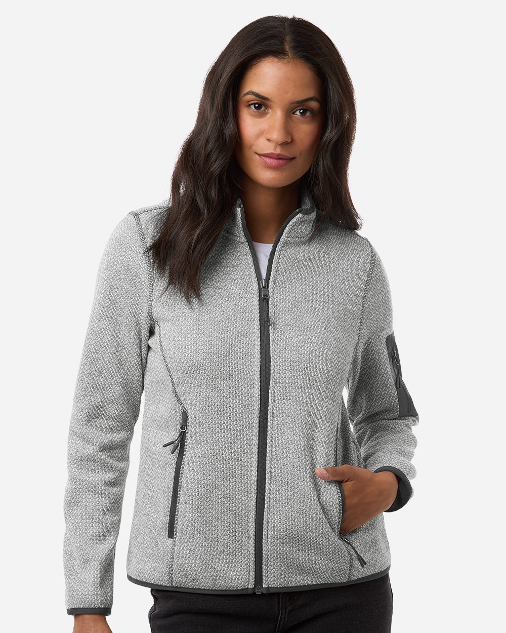 Women's Jasper Jacquard Full-Zip Fleece Jacket - NE730W 10
