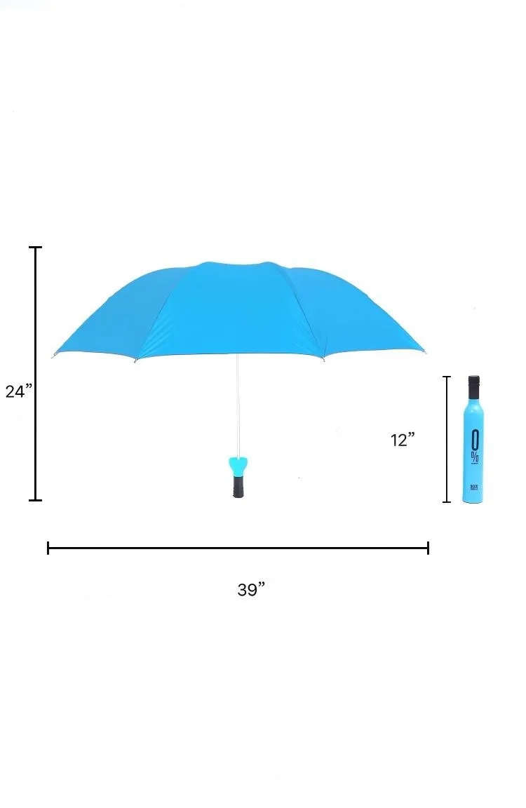 Wine bottle shape folding umbrella 6