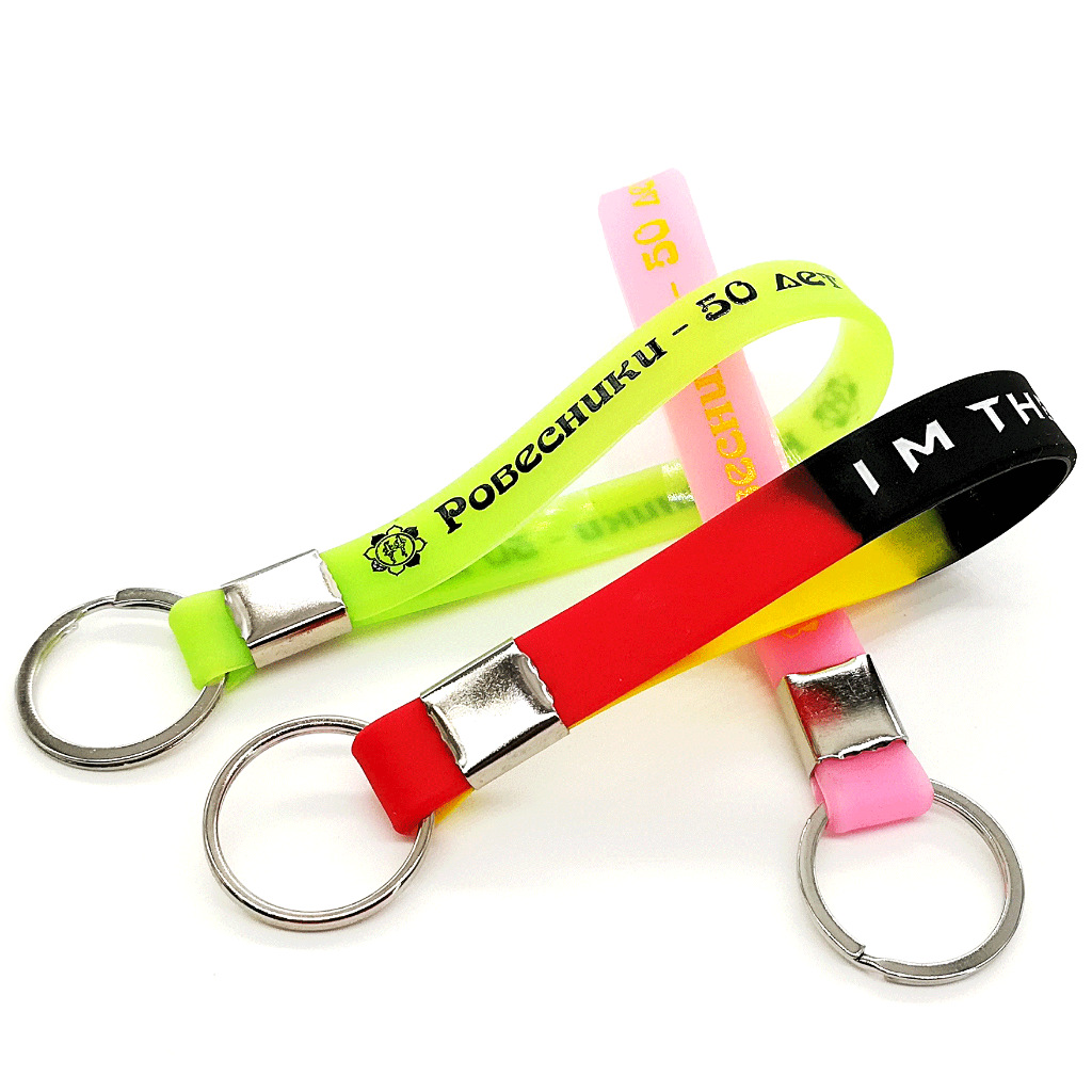 Silicone Keychains Ring---8 x 0.5 x 0.08 inch 2
