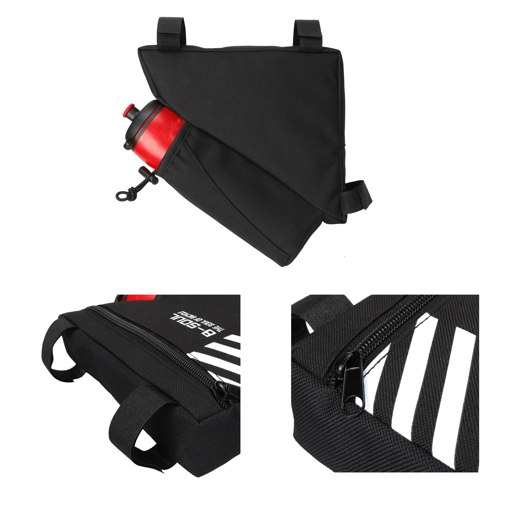 Bike Bag Tube Bicycle Saddle With Water Bottle Holder 3