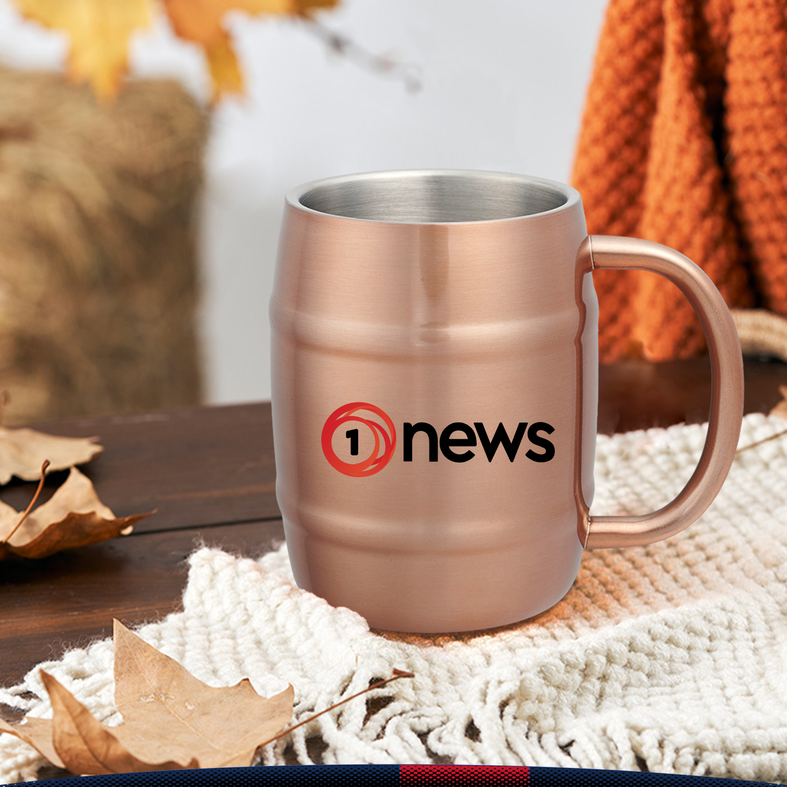 14 oz. Copper Coated Travel Mugs 3