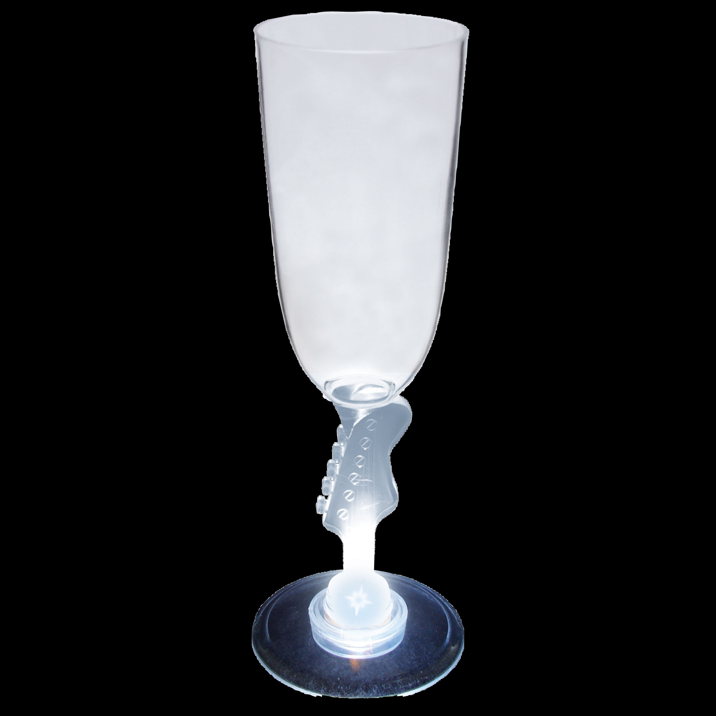 7oz Light Up Novelty Stem Plastic Champagne Flute 3