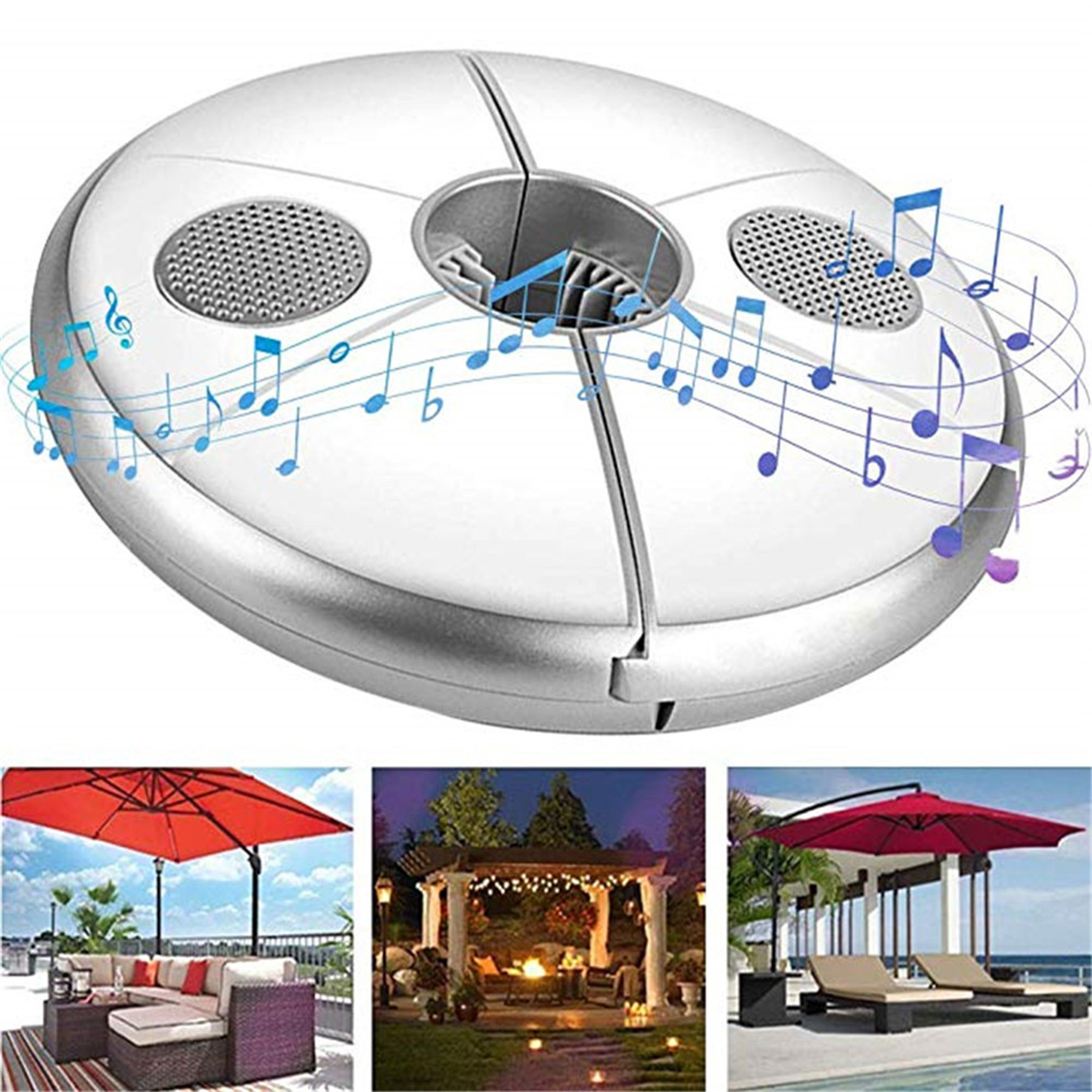 Patio Umbrella Light with Bluetooth Speaker 3