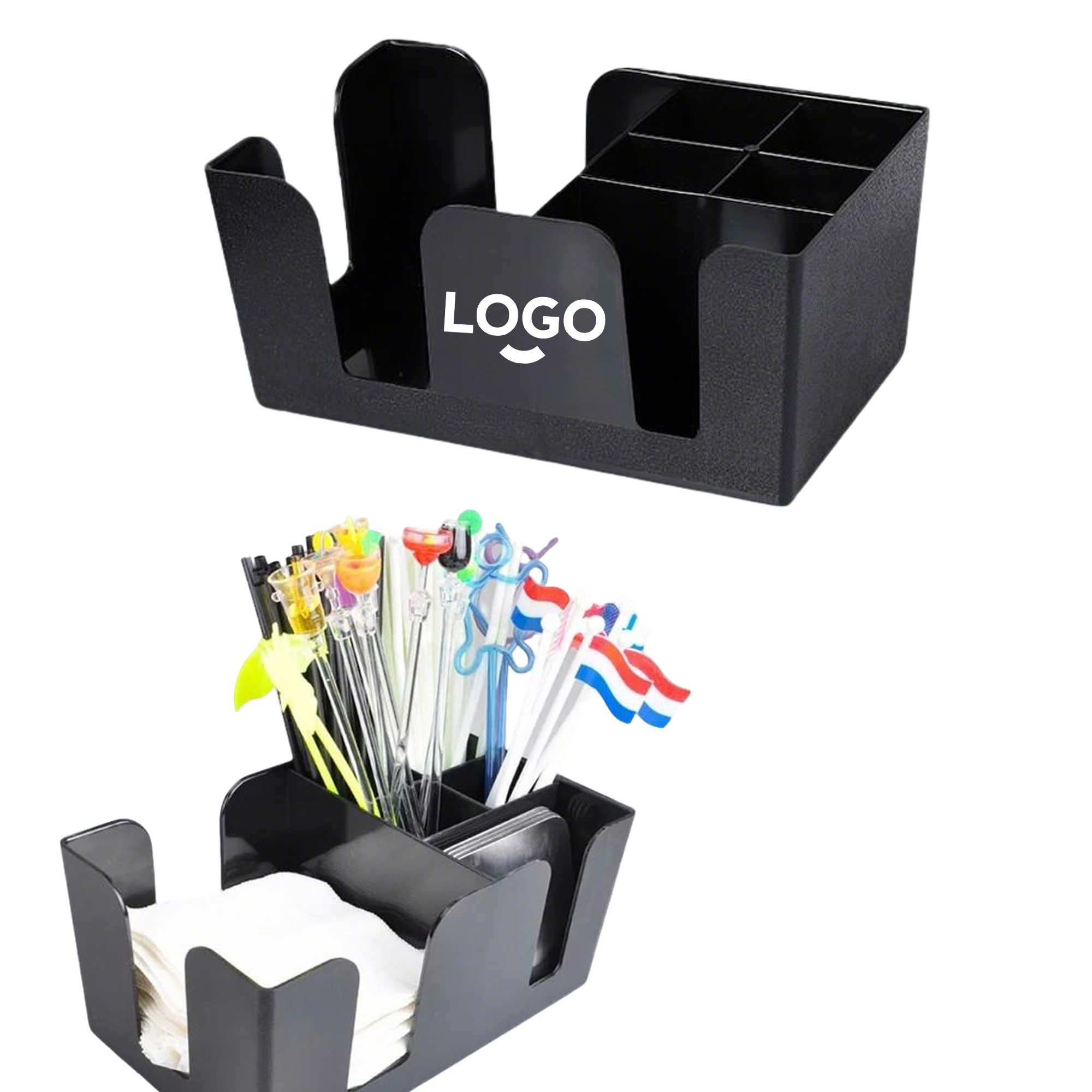 Bar Caddy Organizer with 6 Compartments 1