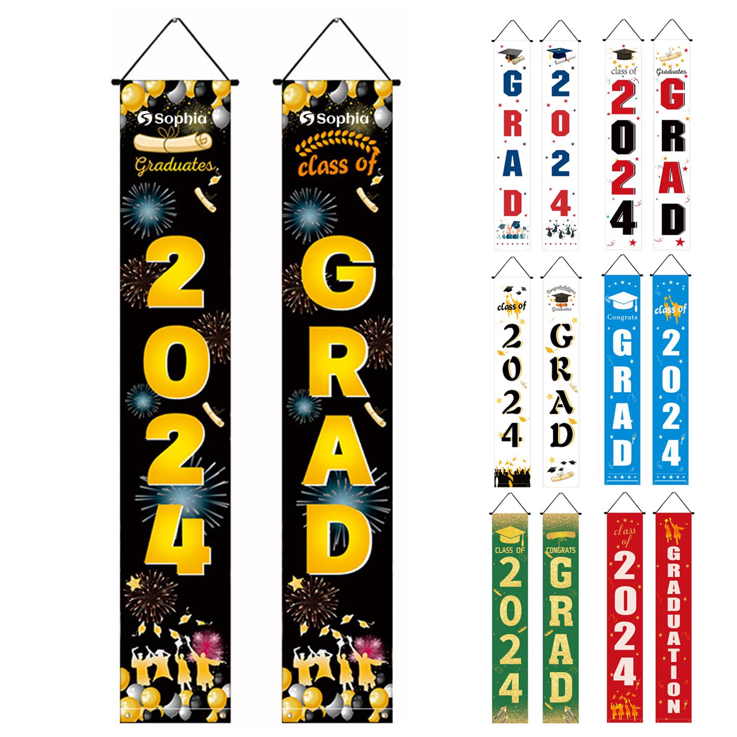 Graduation Season Couplet Congratulations Banner Door