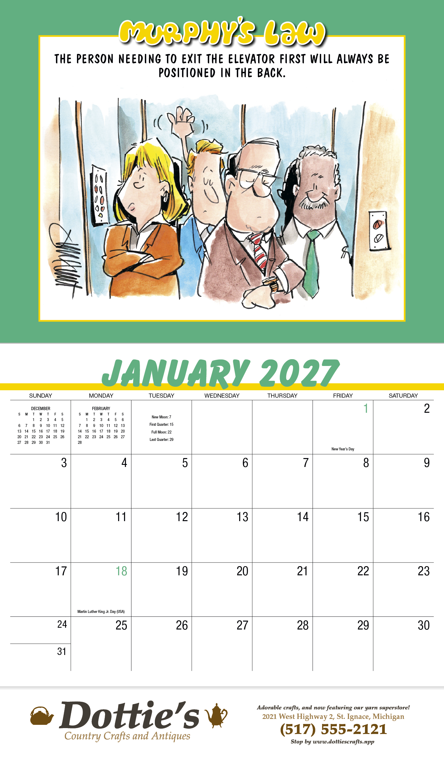 HotLine® Products Murphy's Law Appointment Calendar - Stapled 57