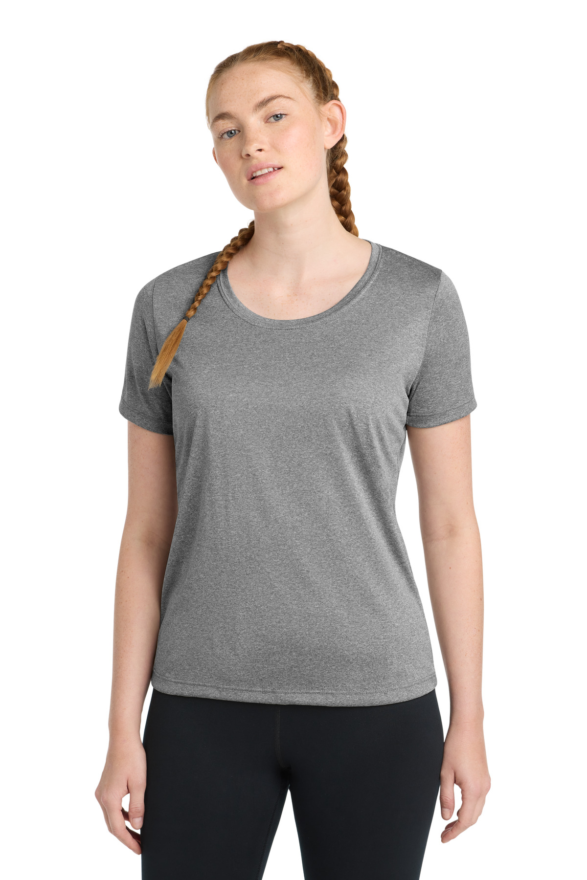 Sport-Tek Women's Heather Contender Scoop Neck Tee. LST360 80