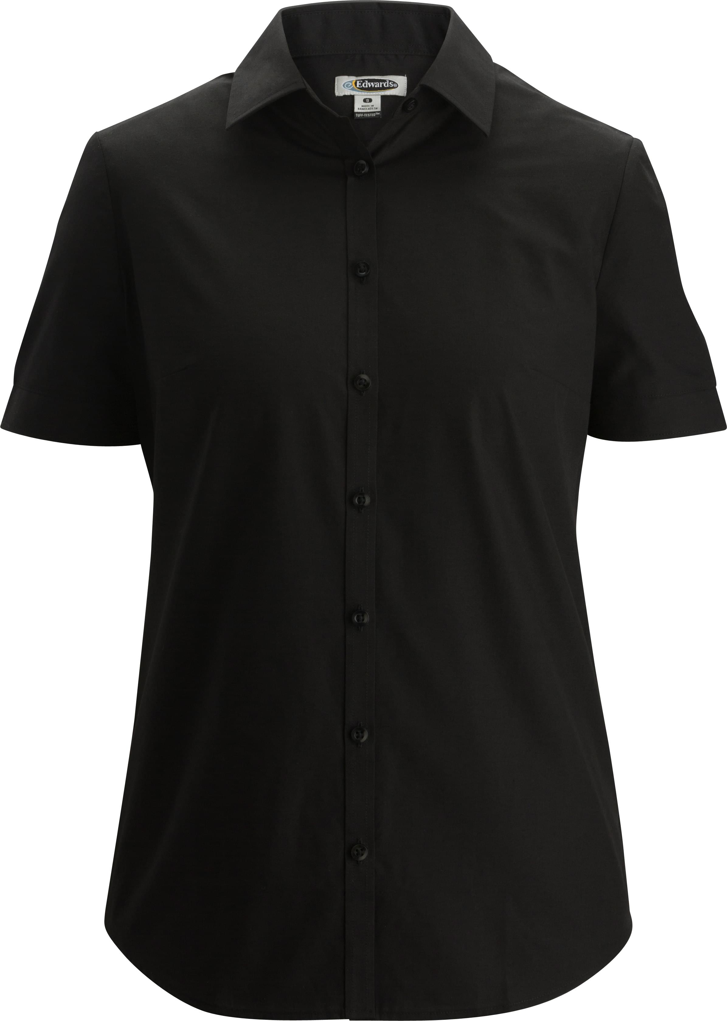 Essential Broadcloth Short Sleeve Ladies Shirt