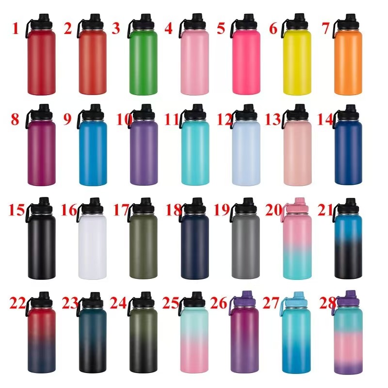 Custom 12oz&16oz&18oz&22oz&25oz&32oz&40oz Insulated Sport & Gym & Travel Water Bottle with Lid, custom water bottle with logo imprint 21
