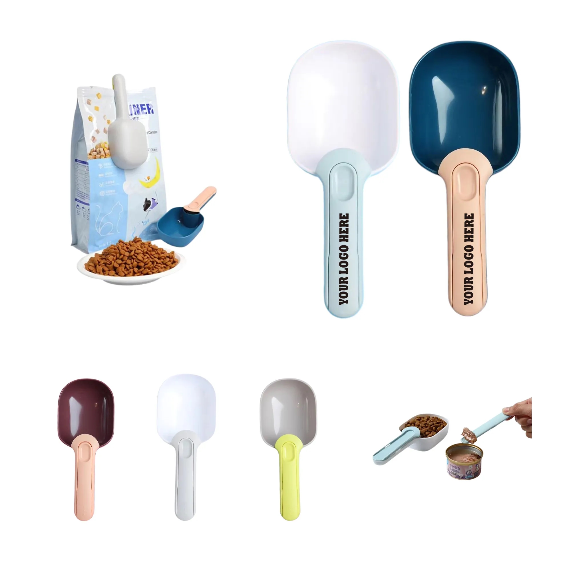 Cat Dog Spoon Pet Food Scoops With Clip MOQ50 2