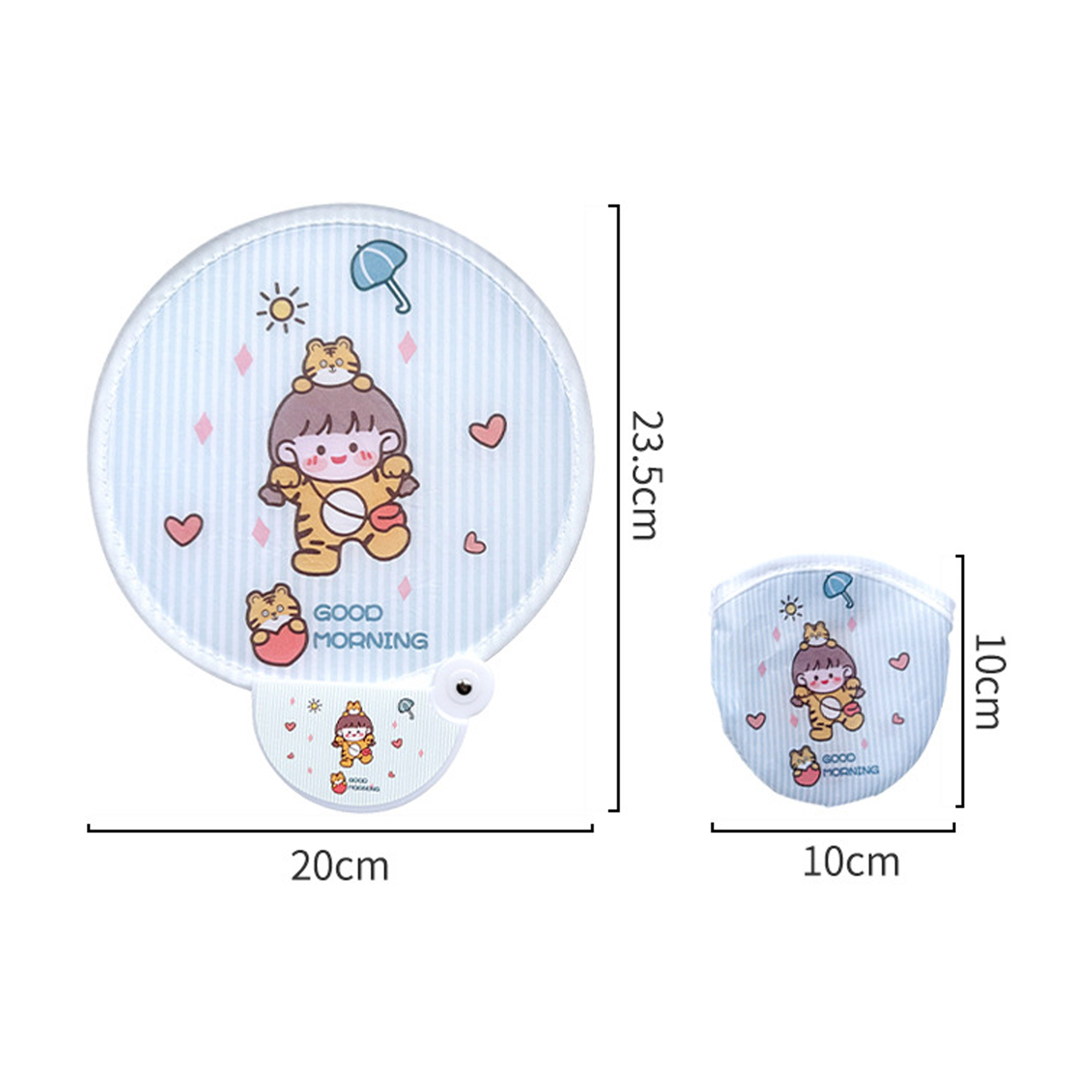 Foldable Fan Round with Storage Bag 3
