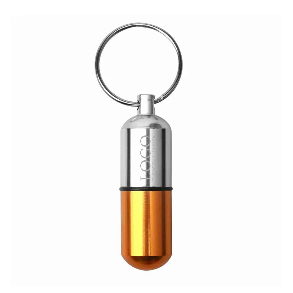 Custom Aluminium Pill Case Keychain 4