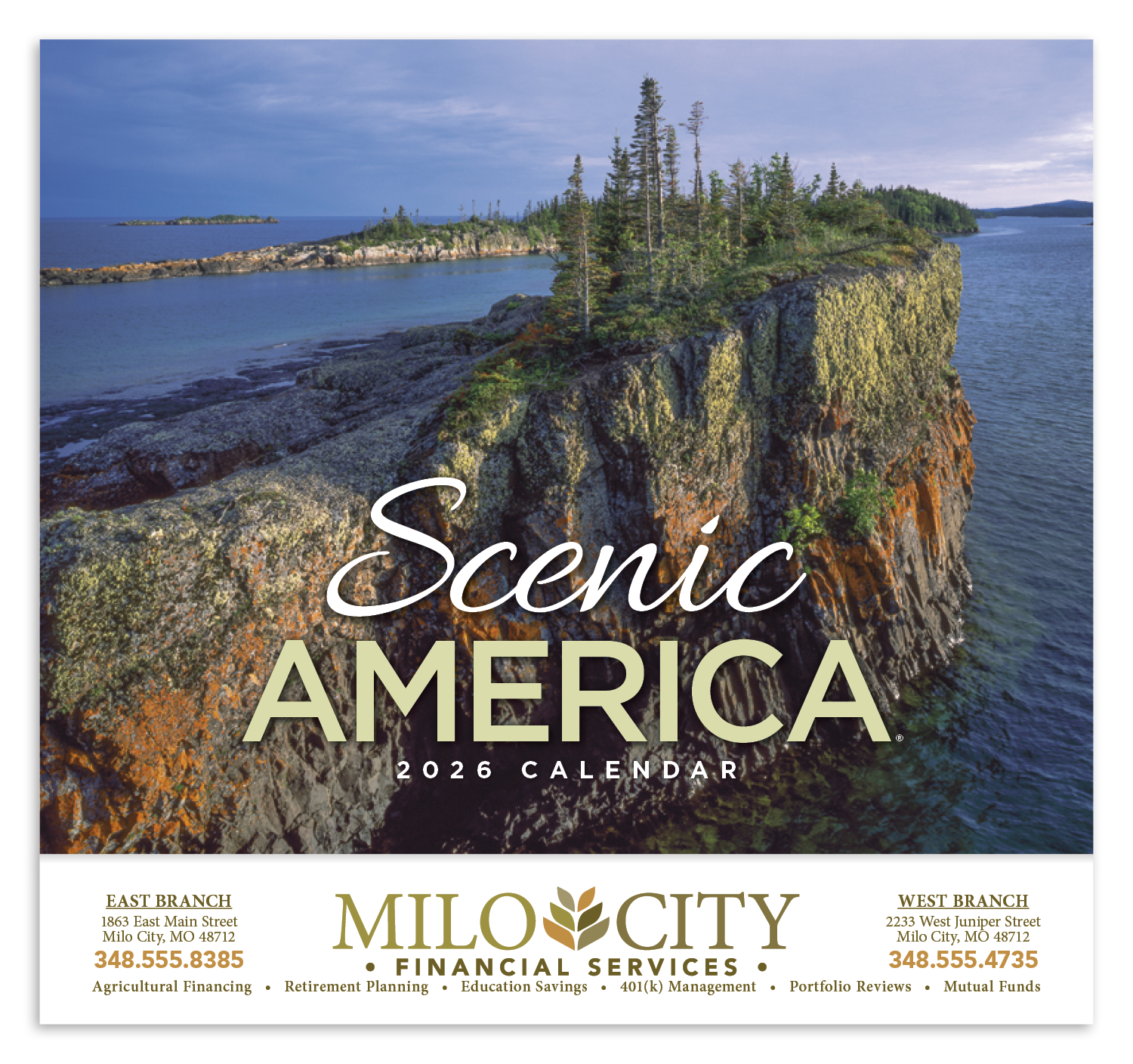 HotLine® Products Scenic America® Appointment Calendar - Stapled 40