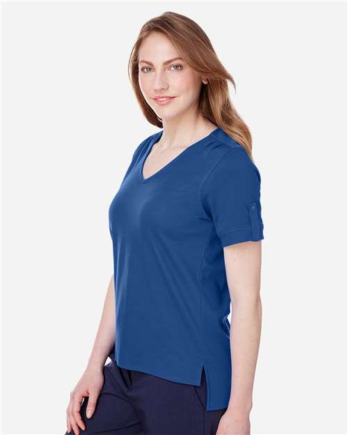 Women's CrownLux Performance® Plaited Rolled Sleeve Shirt - DG20WB 43
