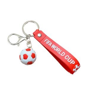 World Cup Football PVC Keychain With Key Ring Design 15