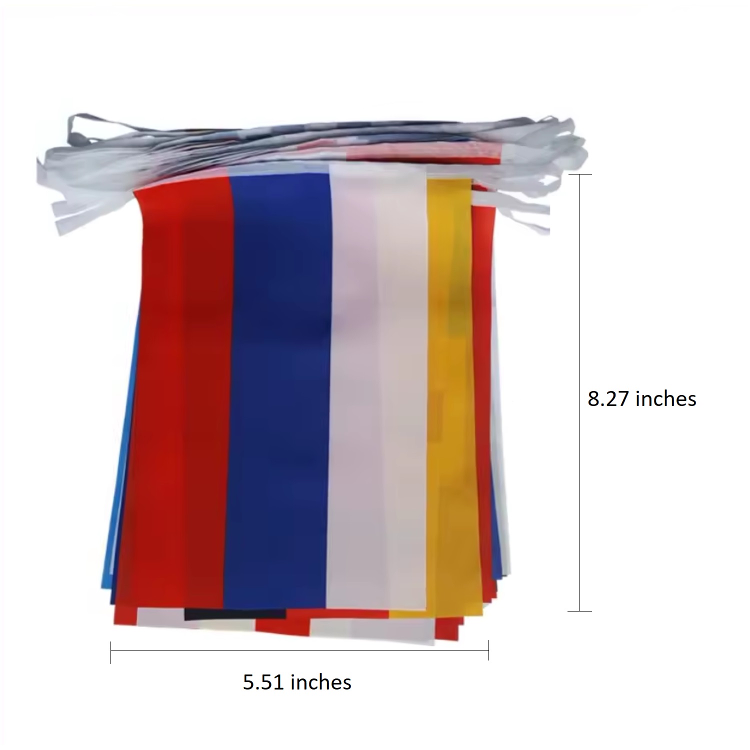9" x 6" Rectangle String Bunting Flag 5