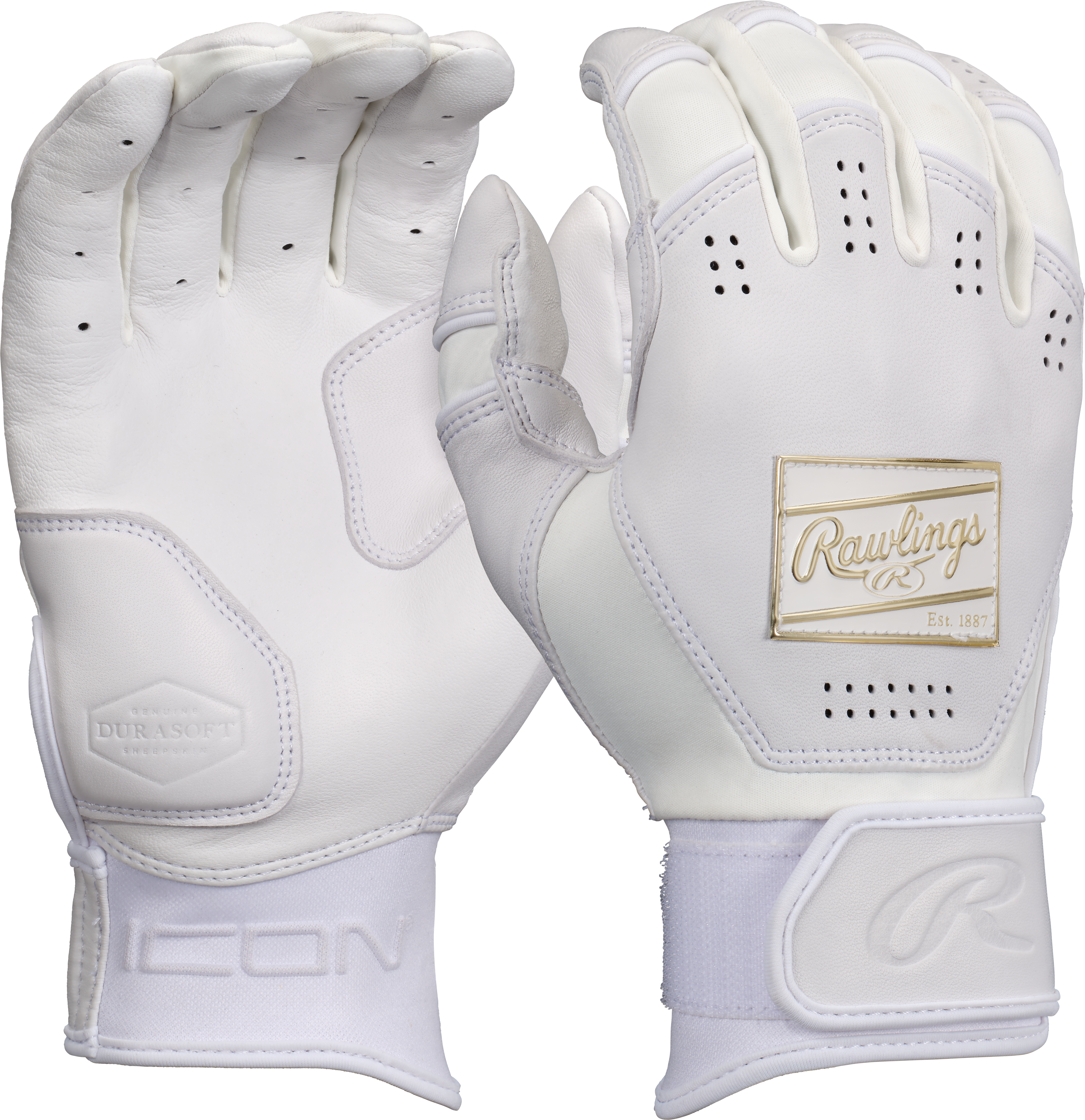 Rawlings Icon Batting Gloves | White | XX-Large 2
