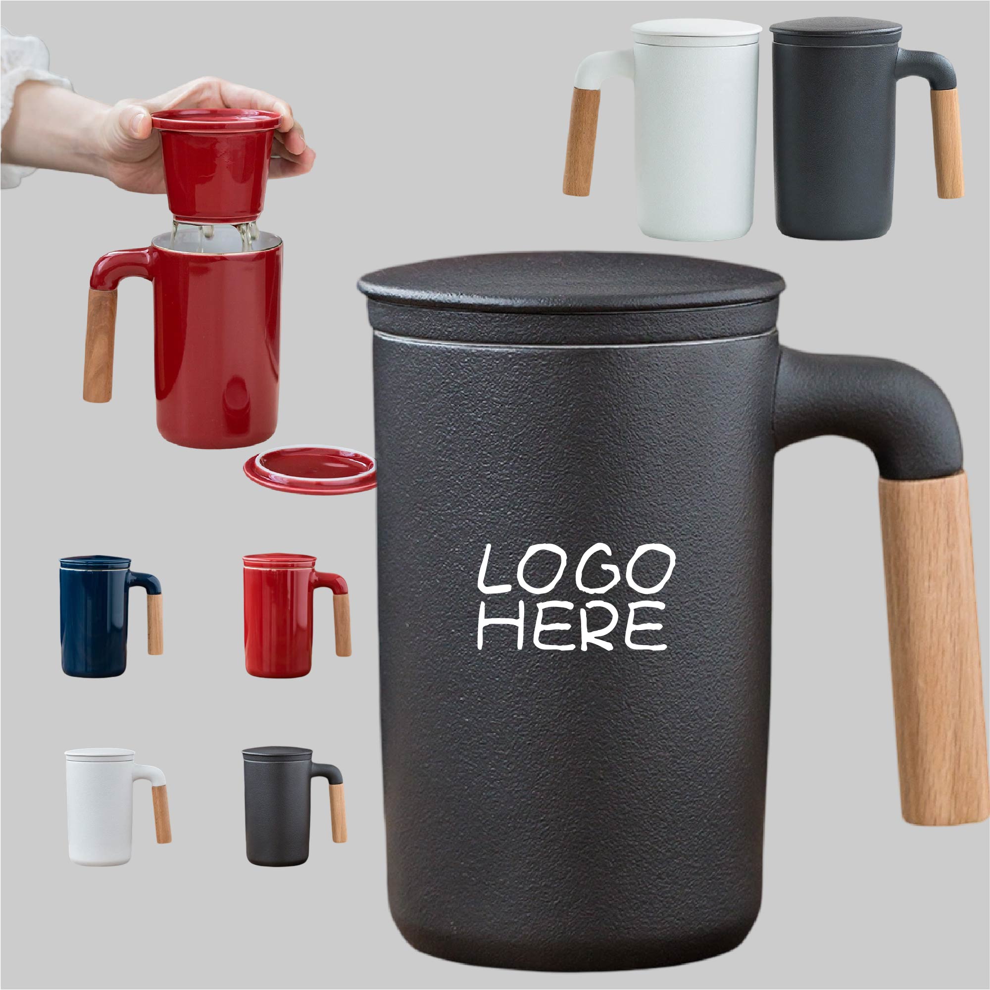 Ceramic Tea Mug With Infuser 1