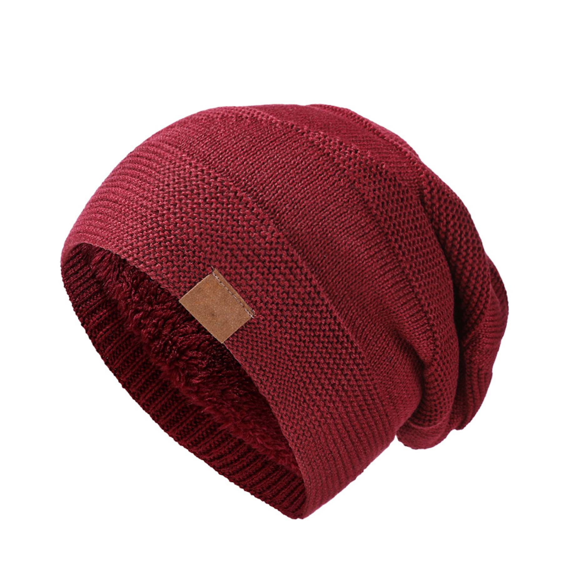 Solid Color Beanie Winter Warm Knitted Hat 8