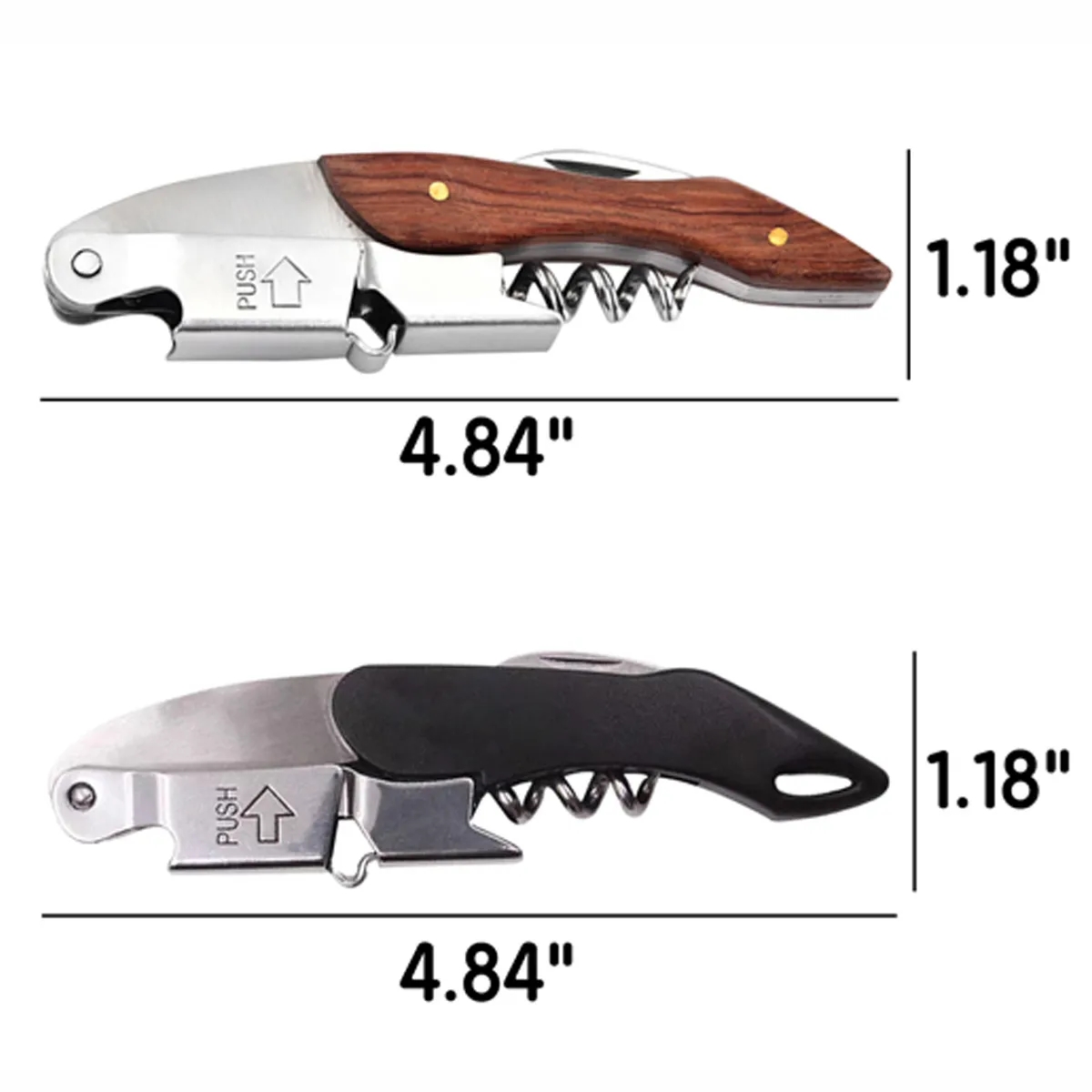 Customizable Mini Wine Bottle Openers With Rosewood Handle 5