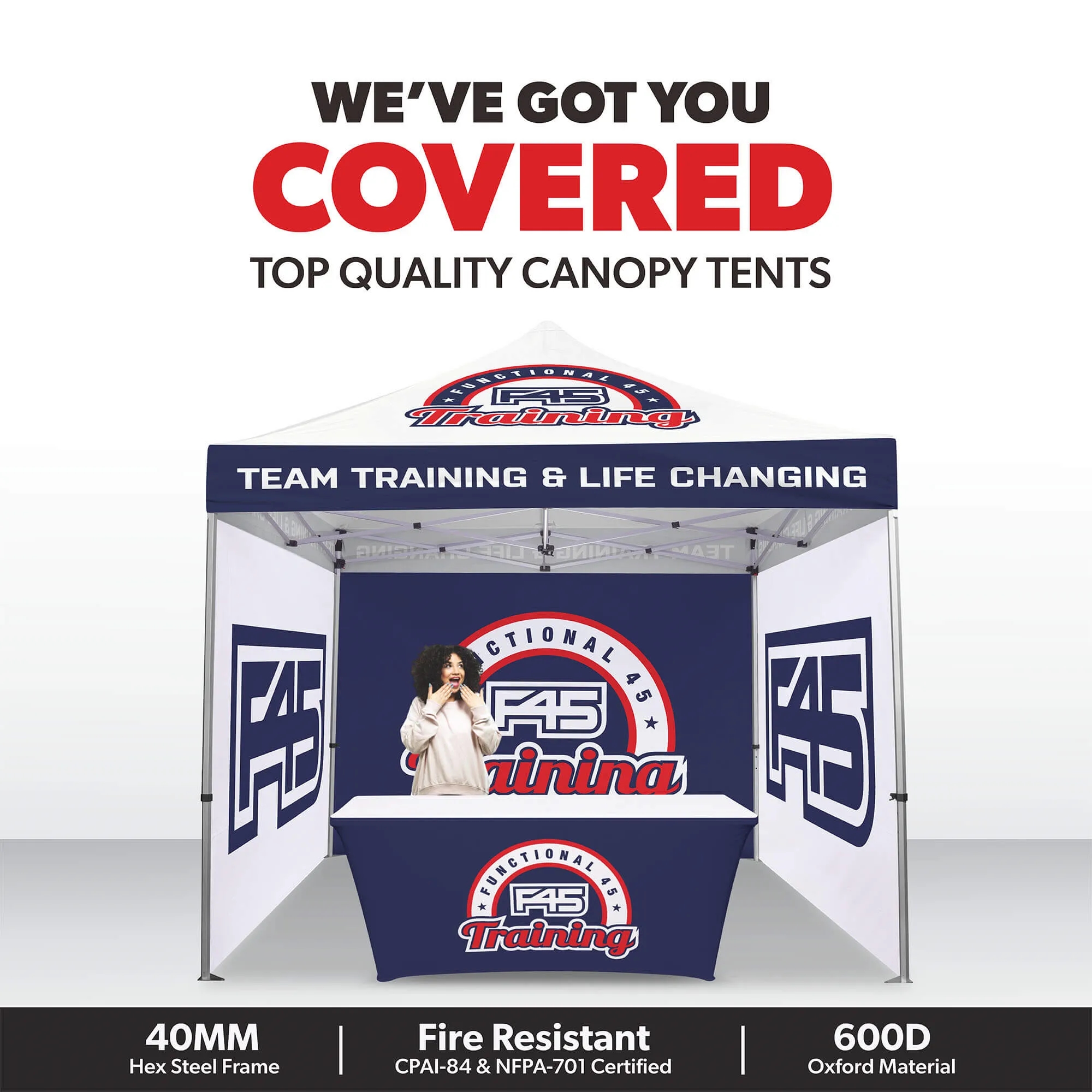 10ft x 10ft Custom Canopy Tent - Event Platinum Package 10