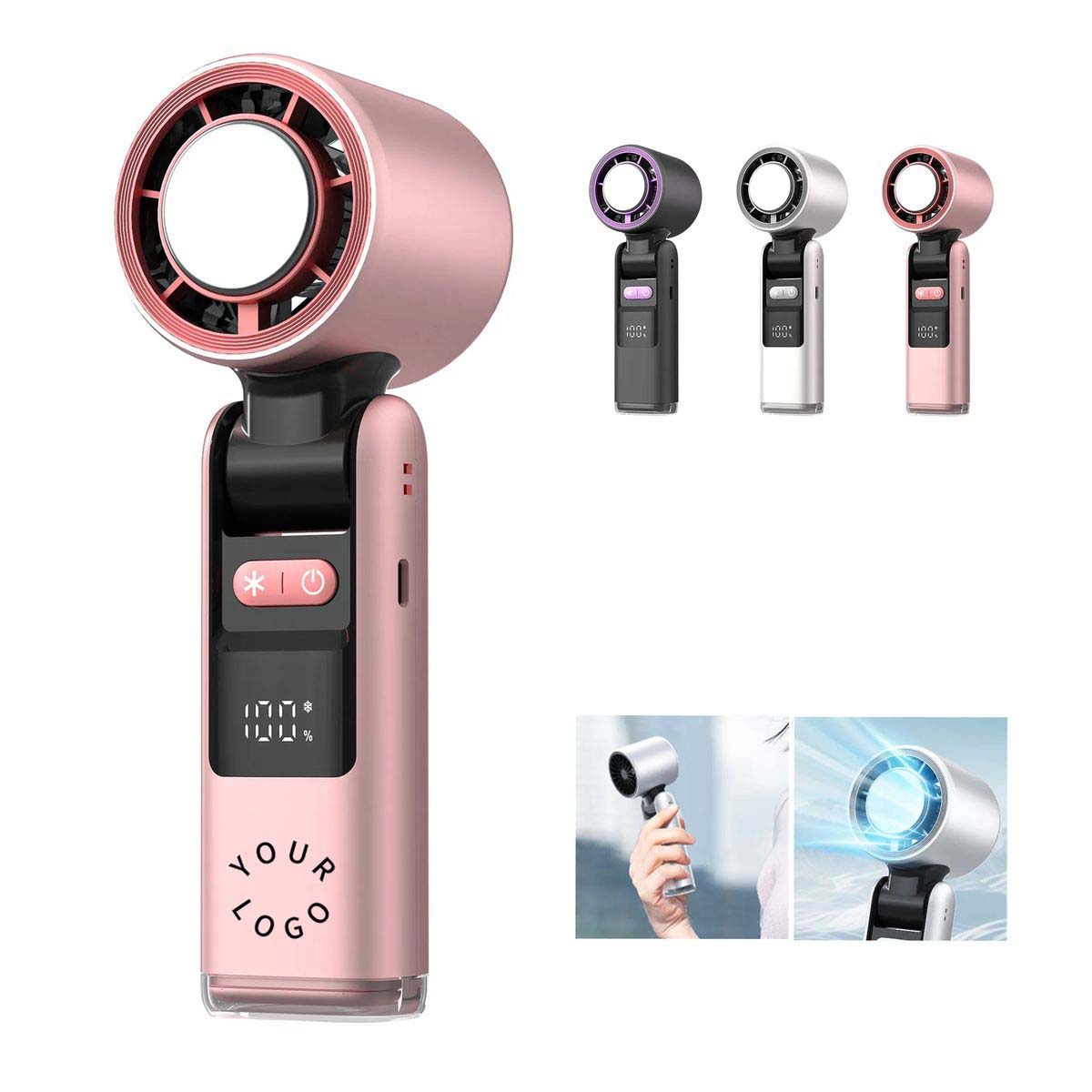 100 Speed Quiet Handheld Fan with Efficient Motor 4