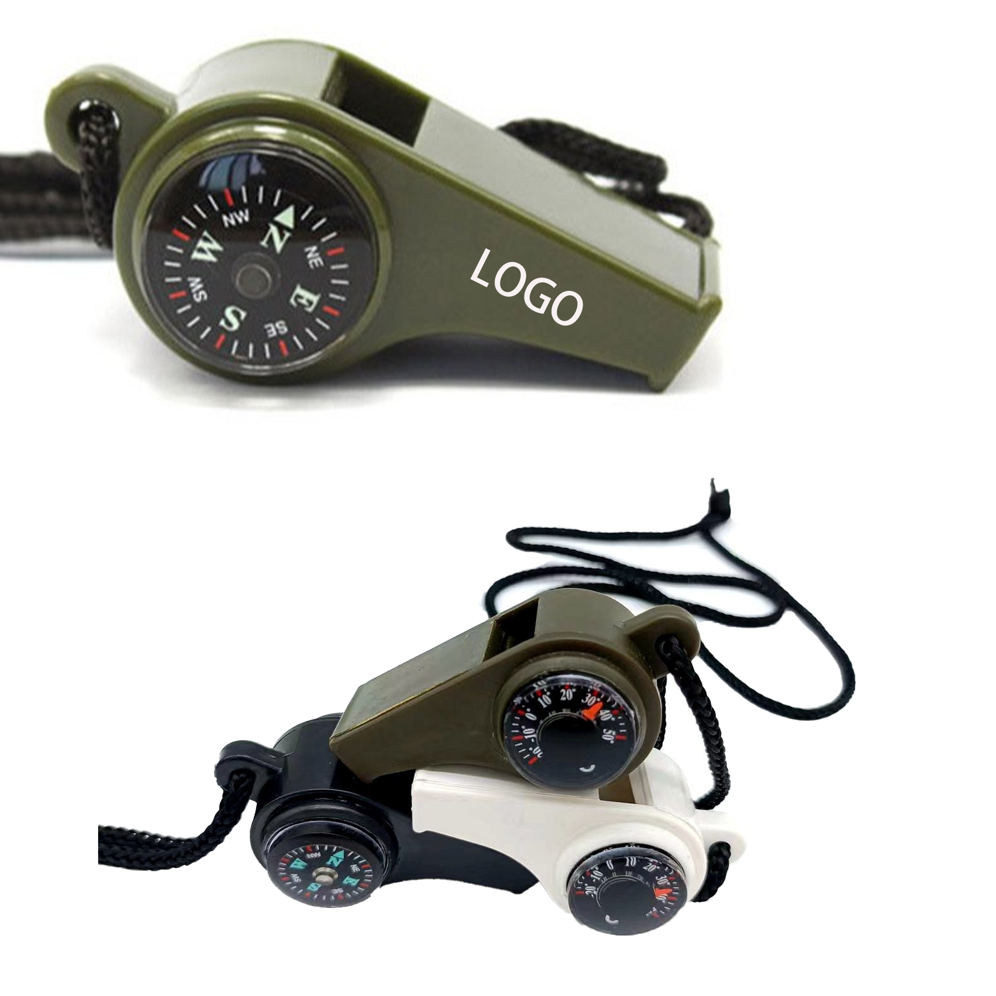 3-in-1 Emergency Survival Whistle With Compass and Thermometer 2