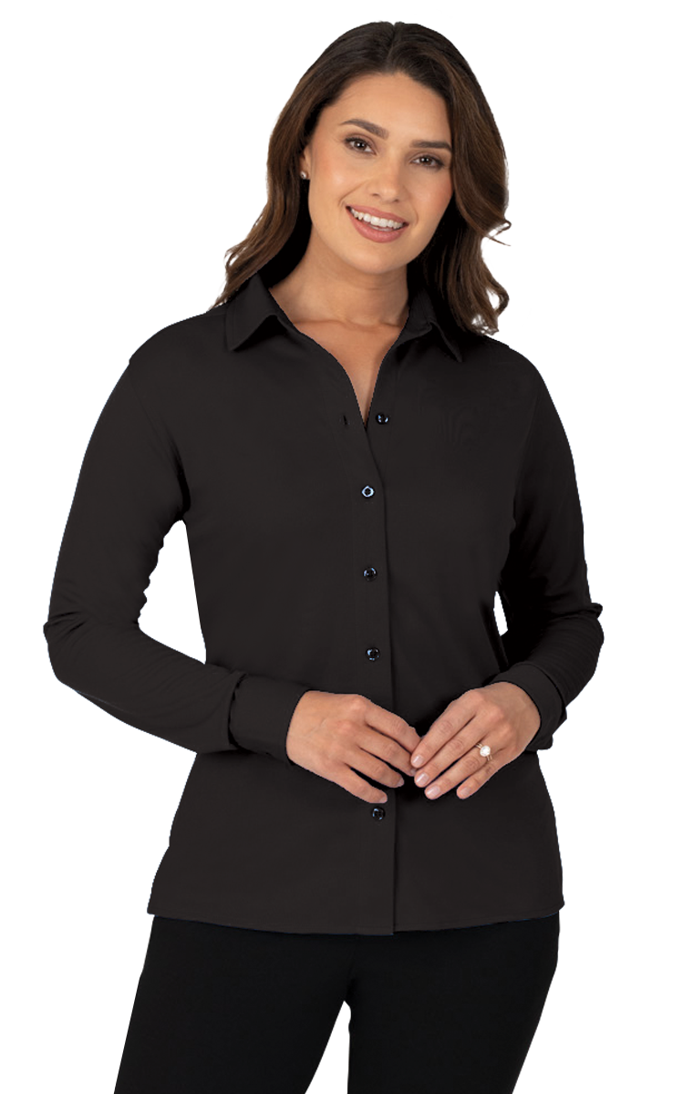 Ladies' Knit Stretch Woven Shirt 3